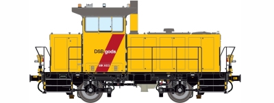 Dekas DK-8758021 - H0 - Diesellok MK 603 DSB Gods Odense, DSB, Ep. V - AC-Digital